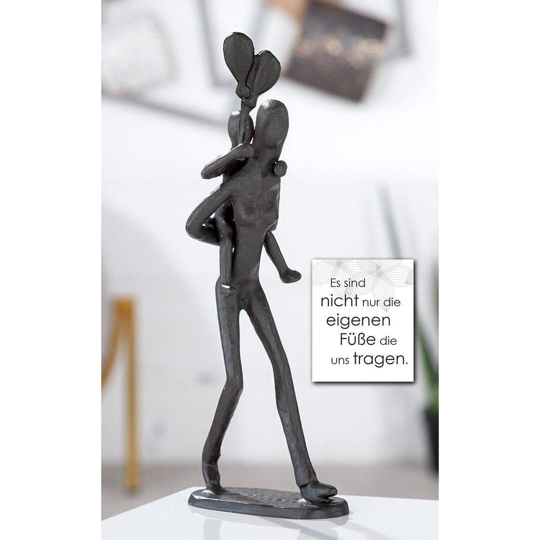 Eisen Design Skulptur"Huckepack" - Luxurelle-Shop