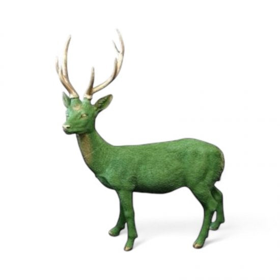 Deko-Figur „Hirsch“ Grün – 98 cm hoch