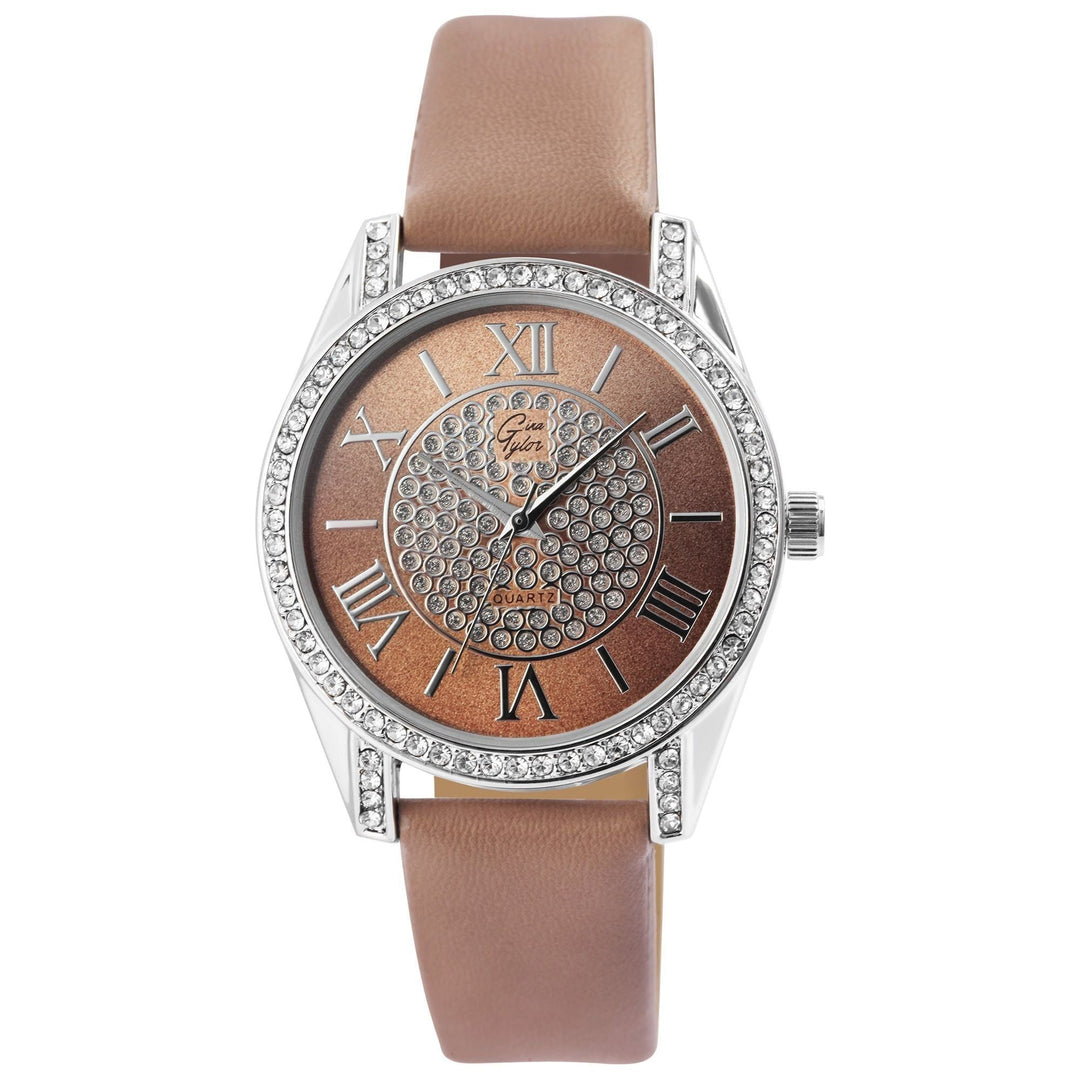 Gina Tylor Geschenkset mit Armbanduhr und Schmuckset aus Kette und Ohrsteckern - Luxurelle-Shop