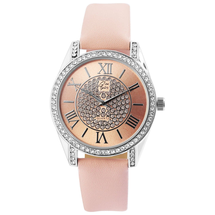 Gina Tylor Geschenkset mit Armbanduhr und Schmuckset aus Kette und Ohrsteckern - Luxurelle-Shop