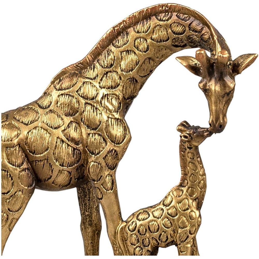 Giraffenpaar 18 cm Antik-Gold