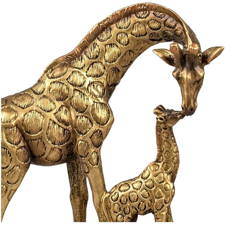 Giraffenpaar 18 cm Antik-Gold