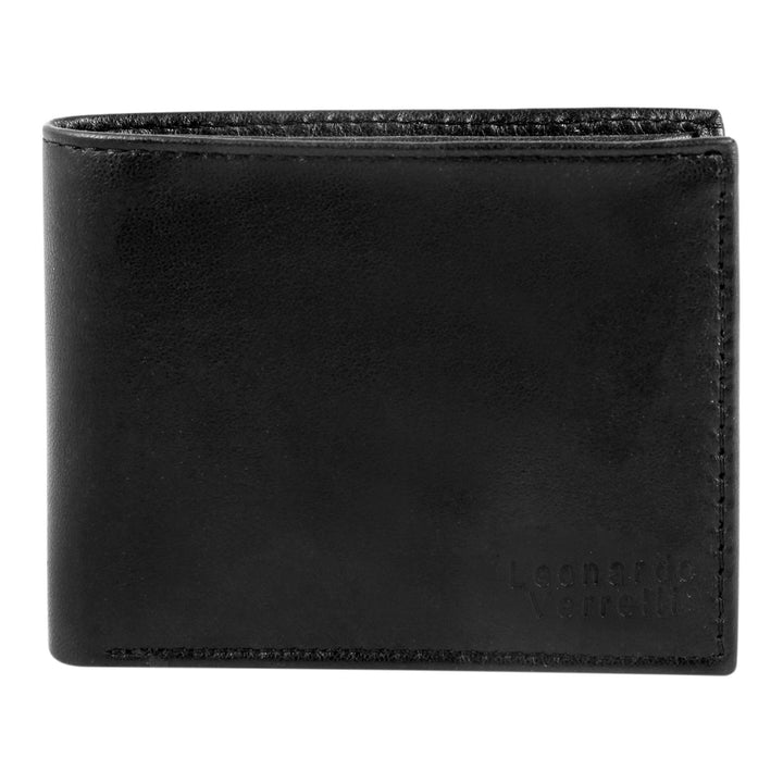 Leonardo Verrelli Geschenkset mit Geldbörse und Gürtel aus Echtleder, schwarz - Luxurelle-Shop