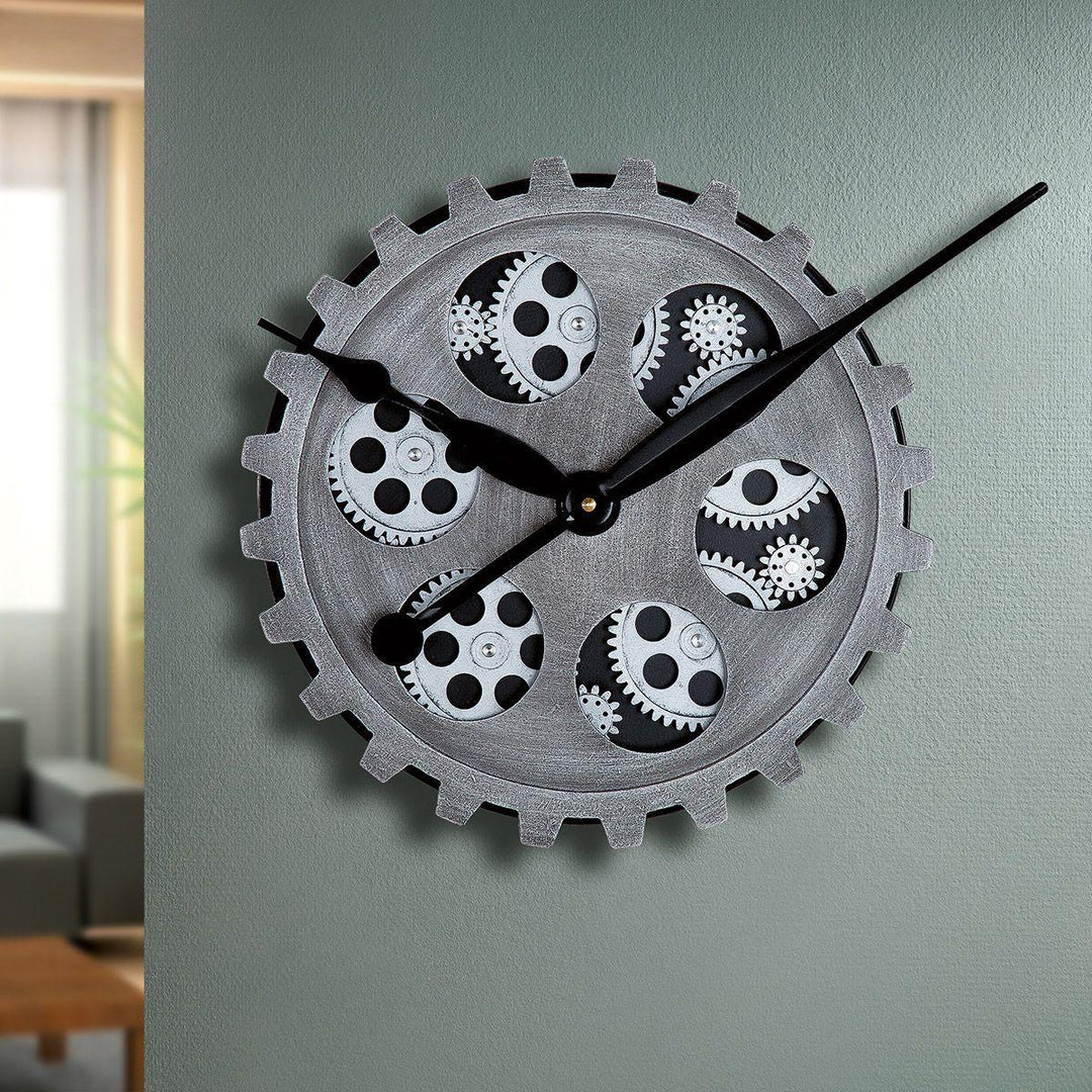 Metall Kunstst. Wanduhr "Gears" - Luxurelle-Shop