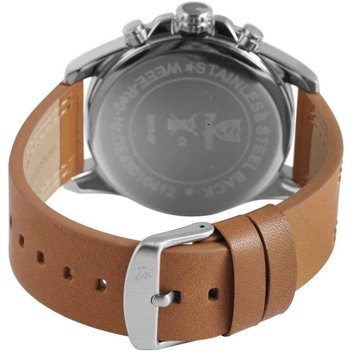 Pierrini Herren - Armbanduhr Echt Lederband Chronograph Quarz - Luxurelle-Shop