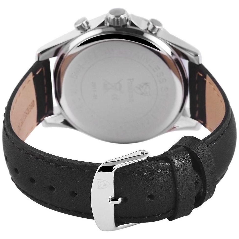 Pierrini Herren - Armbanduhr Lederarmband Chronograph Quarz - Luxurelle-Shop