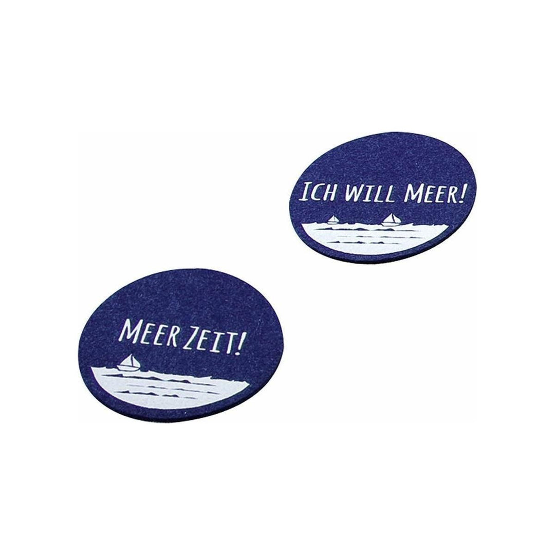 Tischset Filz blau 2-teilig *Meer Zeit* - Luxurelle-Shop