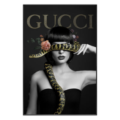 Diamant d`Art Collection Wandbild Gucci mit Schlange und Lady