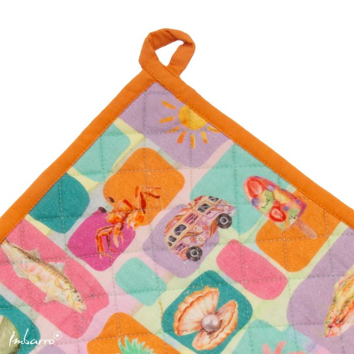 Topflappen Tropical 2er Set – farbenfrohe Küchenhelfer aus Baumwolle im Sommerdesign