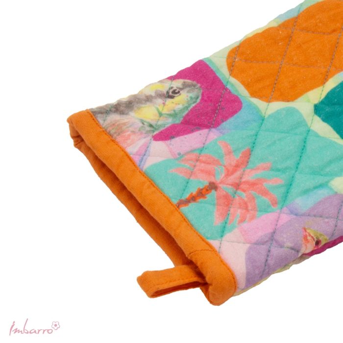 Ofenhandschuh Tropical 2er Set – farbenfroher Hitzeschutz aus Baumwolle im Sommerdesign