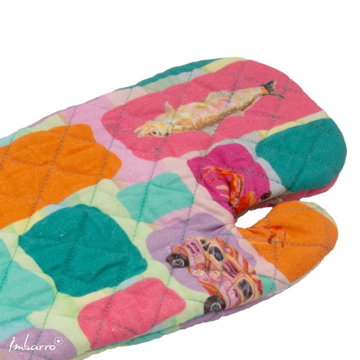 Ofenhandschuh Tropical 2er Set – farbenfroher Hitzeschutz aus Baumwolle im Sommerdesign