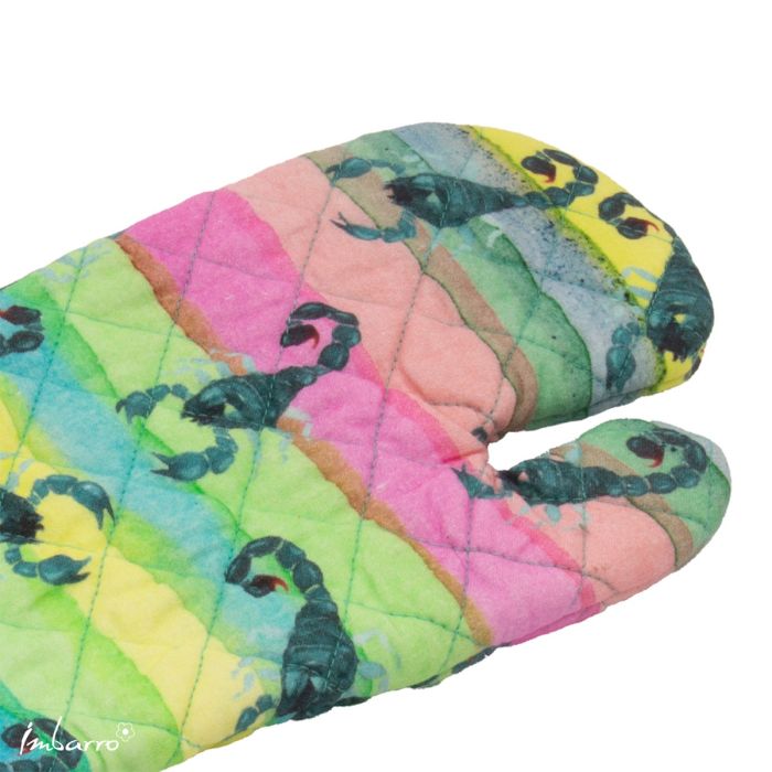 Ofenhandschuh Scorpion 2er Set – farbenfroher Hitzeschutz aus Baumwolle im maritimen Design