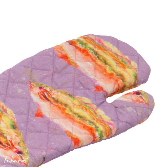 Ofenhandschuh Fish 2er Set – dekorativer Hitzeschutz aus Baumwolle im maritimen Design