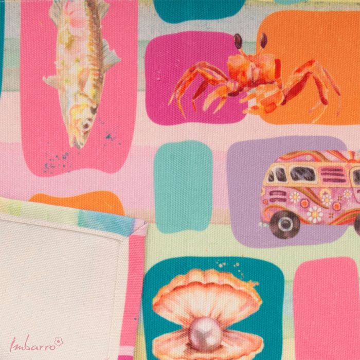 Platzset Summer Vibes 2er Set – dekorative Tischsets aus recyceltem Kunststoff in Multicolor