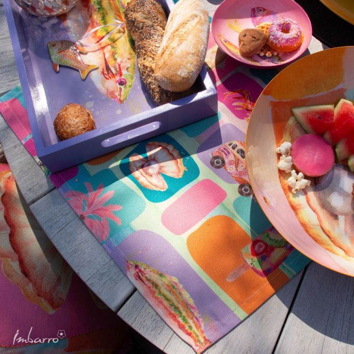 Platzset Summer Vibes 2er Set – dekorative Tischsets aus recyceltem Kunststoff in Multicolor