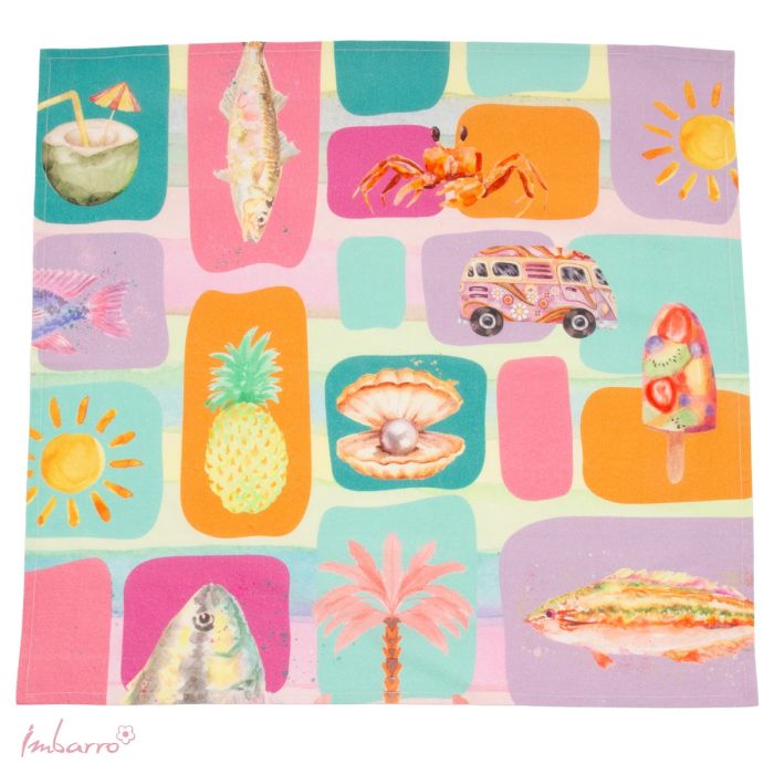 Küchentuch Tropical 2er Set – farbenfrohe Baumwolltücher im sommerlichen Design