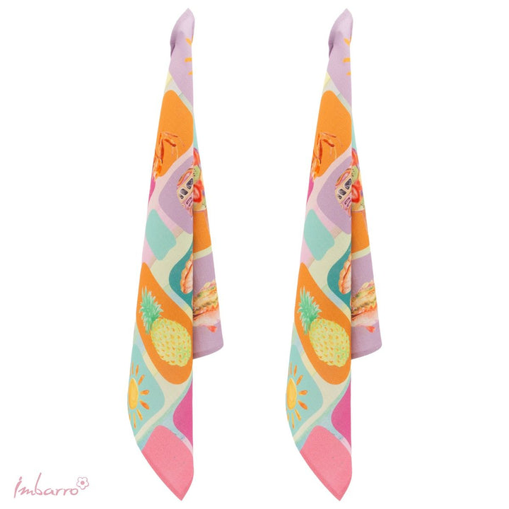 Küchentuch Tropical 2er Set – farbenfrohe Baumwolltücher im sommerlichen Design