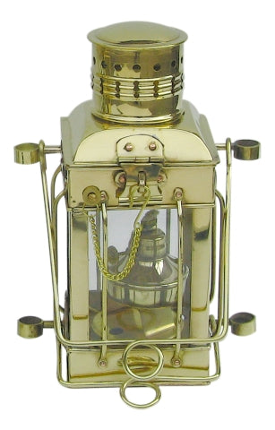 Cargo Lampe – maritime Schiffslampe aus Messing mit Petroleumbrenner