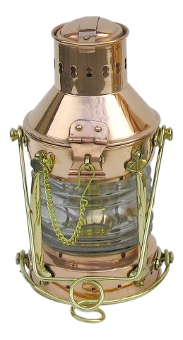 Ankerlampe Kupfer Messing – maritime Schiffslampe mit Petroleumbrenner