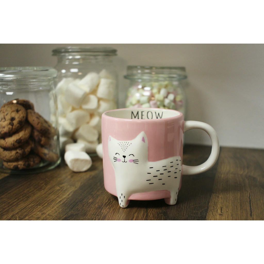 Cute Animal Katze Kaffeebecher – liebevoller Keramikbecher im verspielten Katzen Design