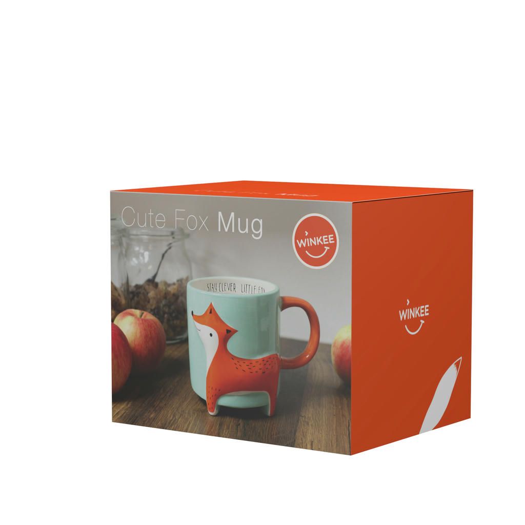 Cute Animal Fuchs Kaffeebecher – stilvoller Keramikbecher im verspielten Fuchs Design