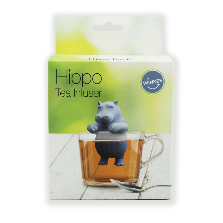 Hippo Tee Ei aus Silikon – originelles Teesieb für losen Tee im niedlichen Nilpferd Design