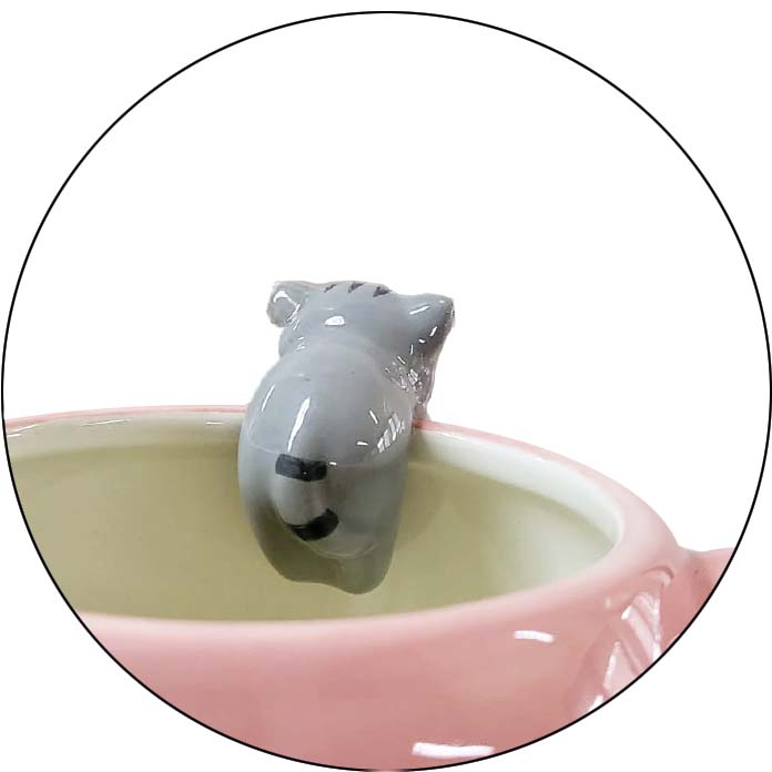 Pet Friends Katze Kaffeebecher – niedlicher Keramikbecher mit liebevollem Katzen Design