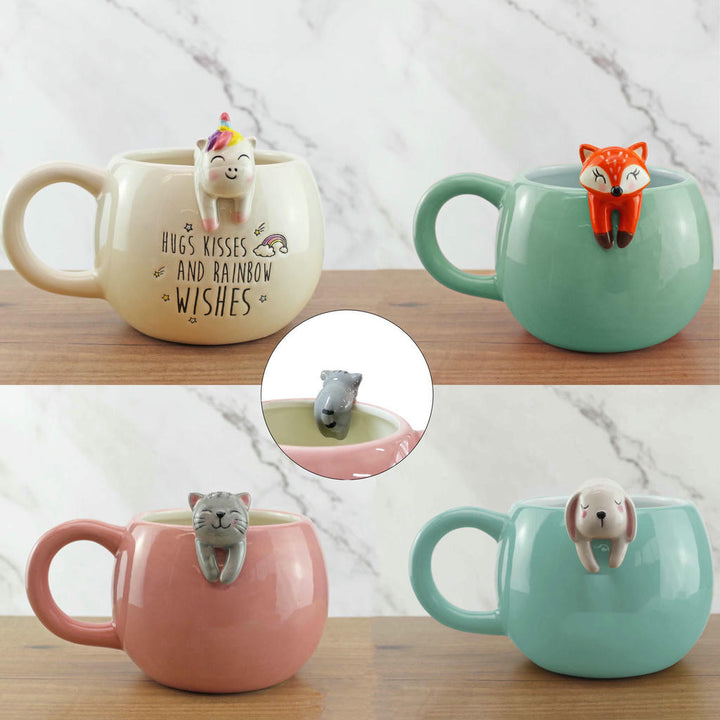 Pet Friends Katze Kaffeebecher – niedlicher Keramikbecher mit liebevollem Katzen Design