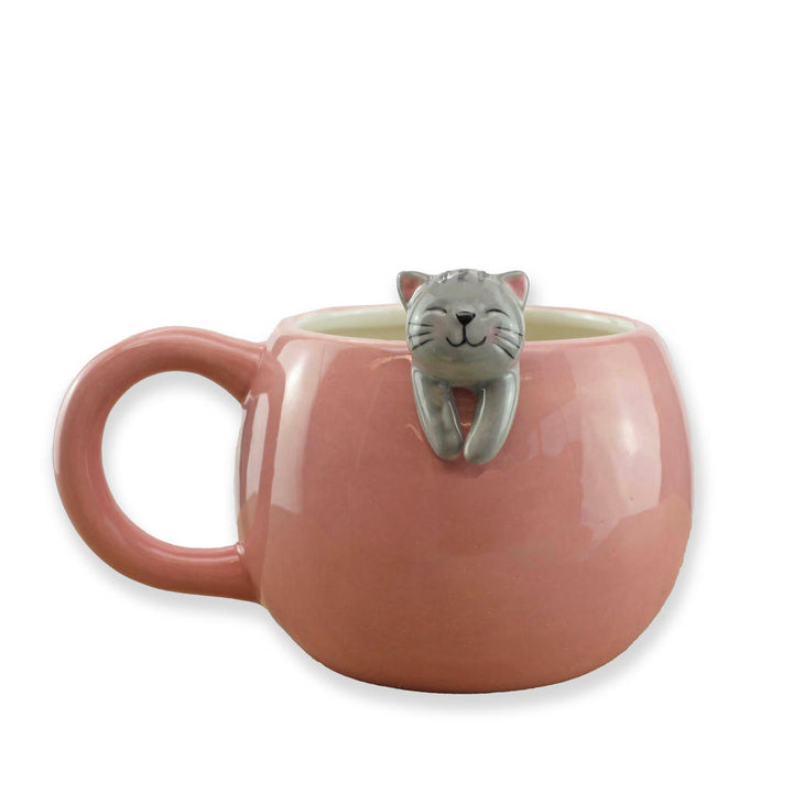 Pet Friends Katze Kaffeebecher – niedlicher Keramikbecher mit liebevollem Katzen Design
