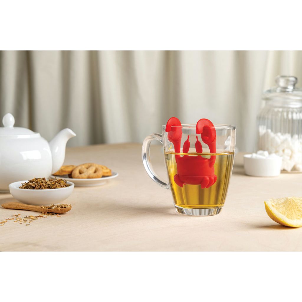 Crab Tea Tee Ei aus Silikon – kreatives Teesieb im Krabben Design für losen Tee