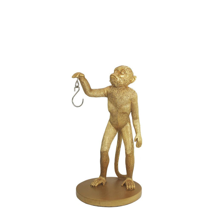Bananenhalter Affe Gold dekorativer Obsthalter aus Resin von Winkee