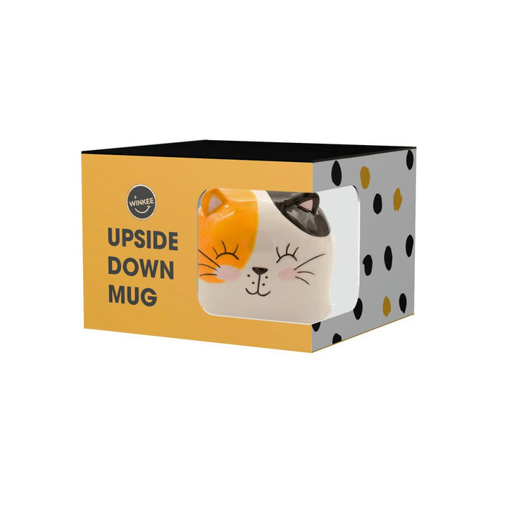 Upside Down Kaffeebecher Katze – kreativer Keramikbecher und Deko in einem