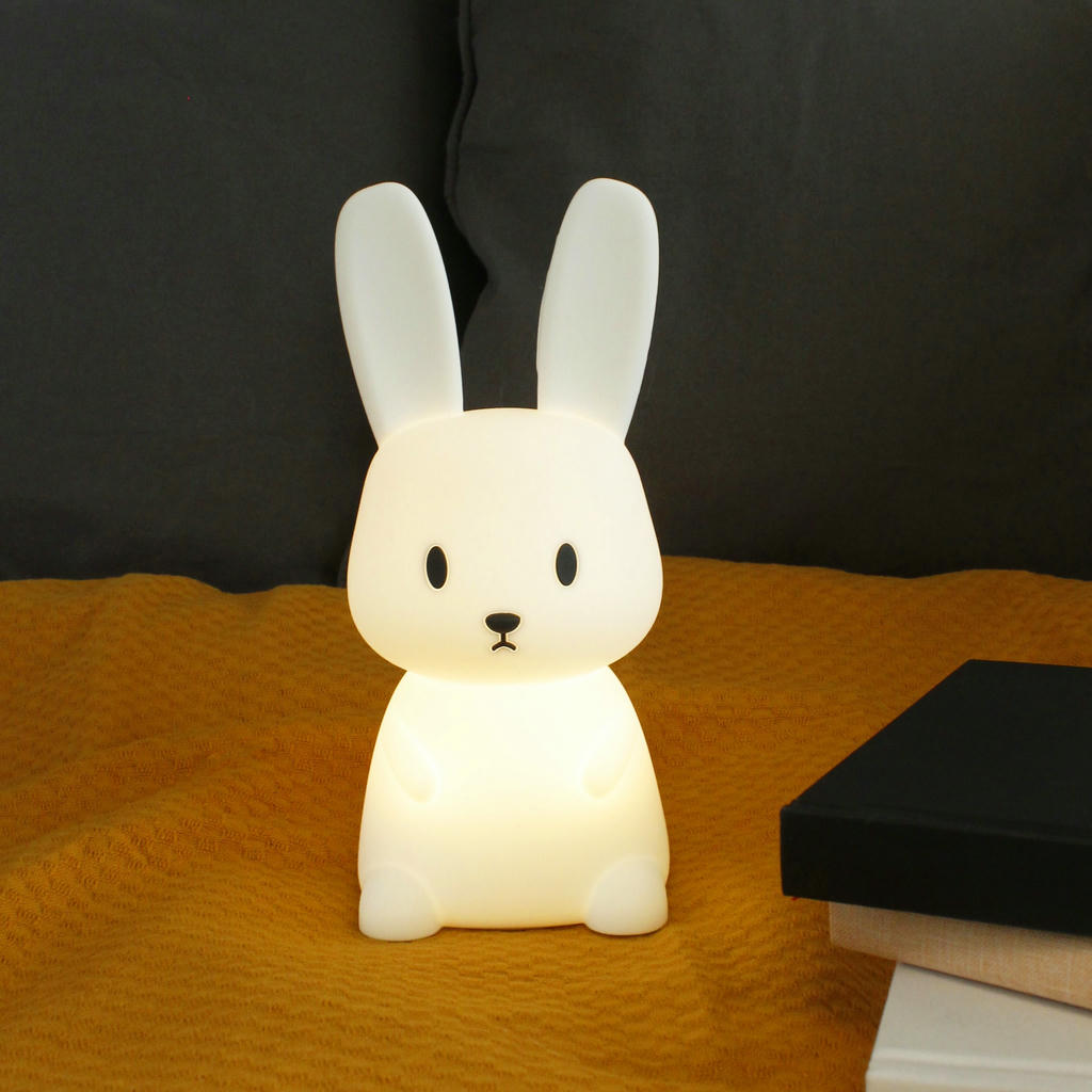 Silikon Nachtlicht Hase – dimmbare LED Kinderlampe mit Farbwechsel