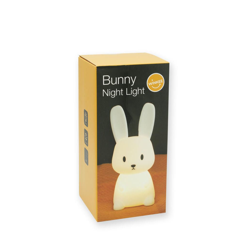 Silikon Nachtlicht Hase – dimmbare LED Kinderlampe mit Farbwechsel