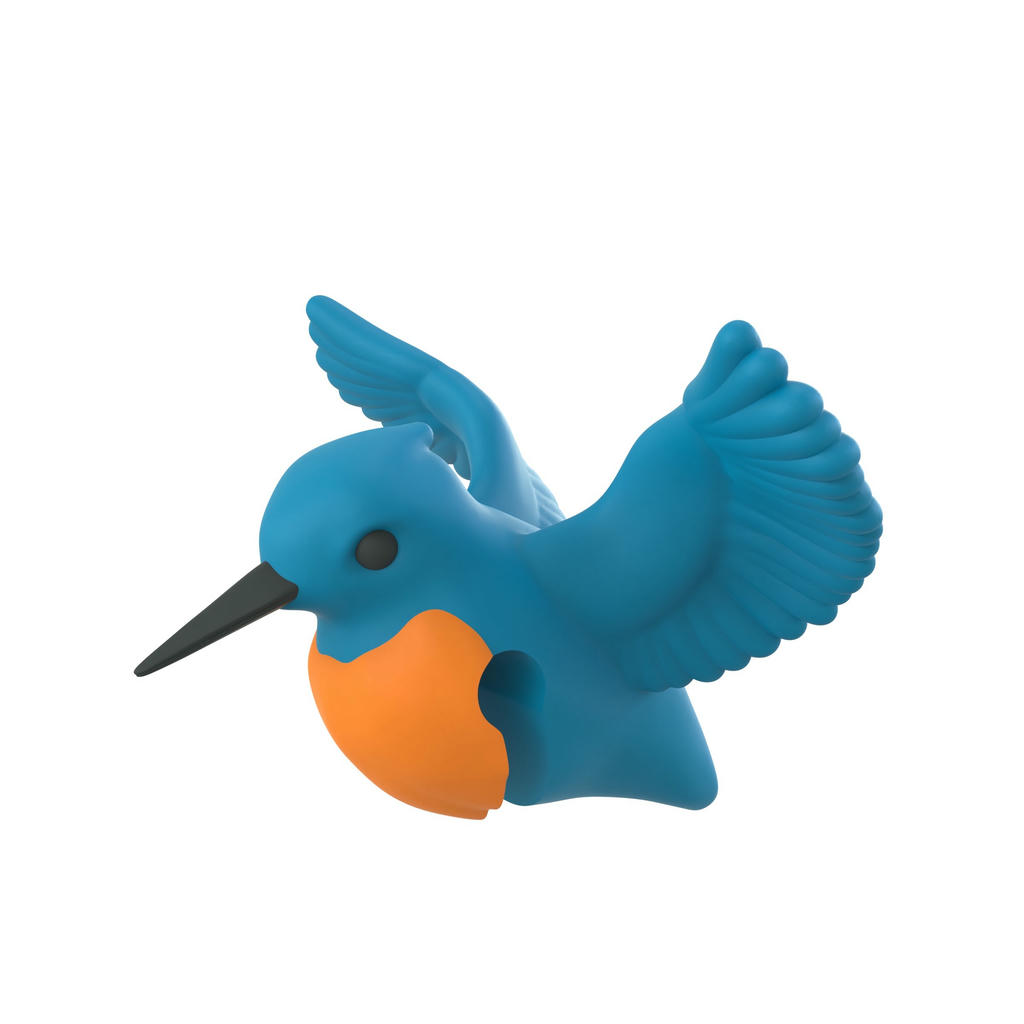 Eisvogel Topfwächter und Löffelhalter – praktischer Küchenhelfer aus Silikon im Vogel Design
