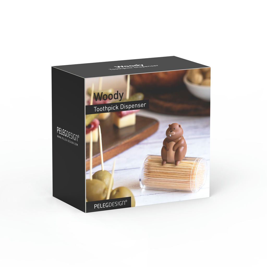 Woody Zahnstocherspender – origineller Spender mit tierischem Design
