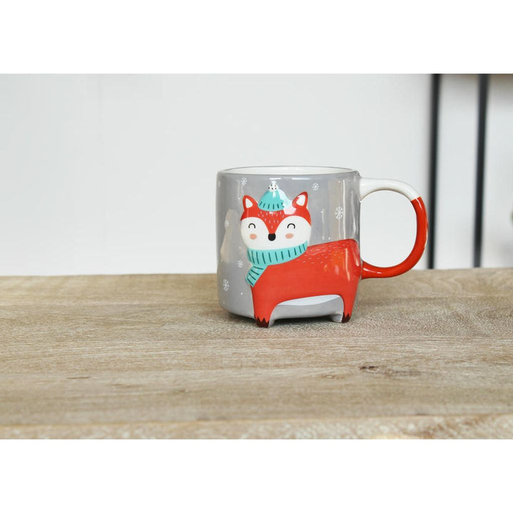 Cute Animal Kaffeebecher Winter Edition Fuchs – winterlicher Keramikbecher mit liebevollem Design