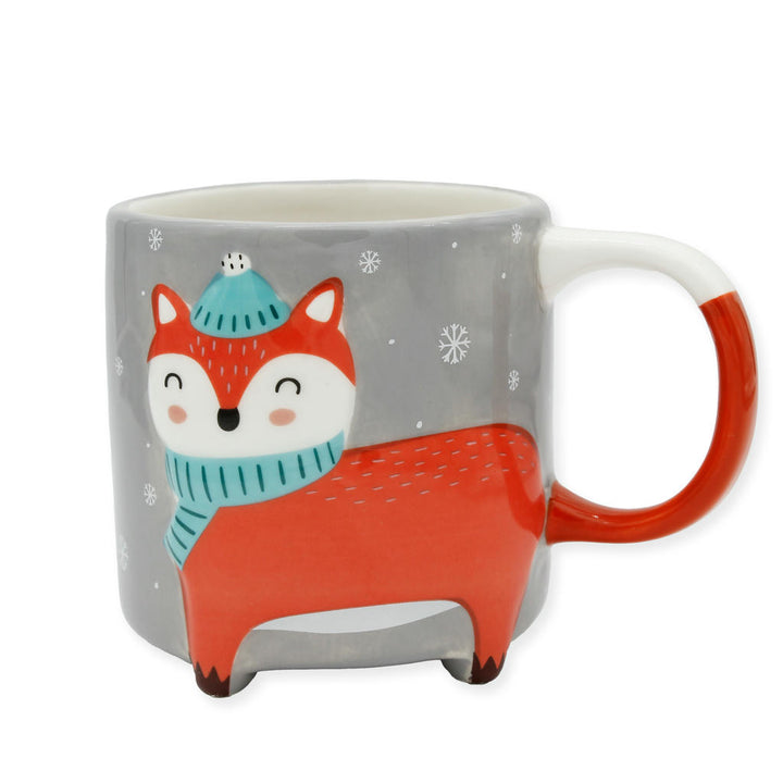 Cute Animal Kaffeebecher Winter Edition Fuchs – winterlicher Keramikbecher mit liebevollem Design