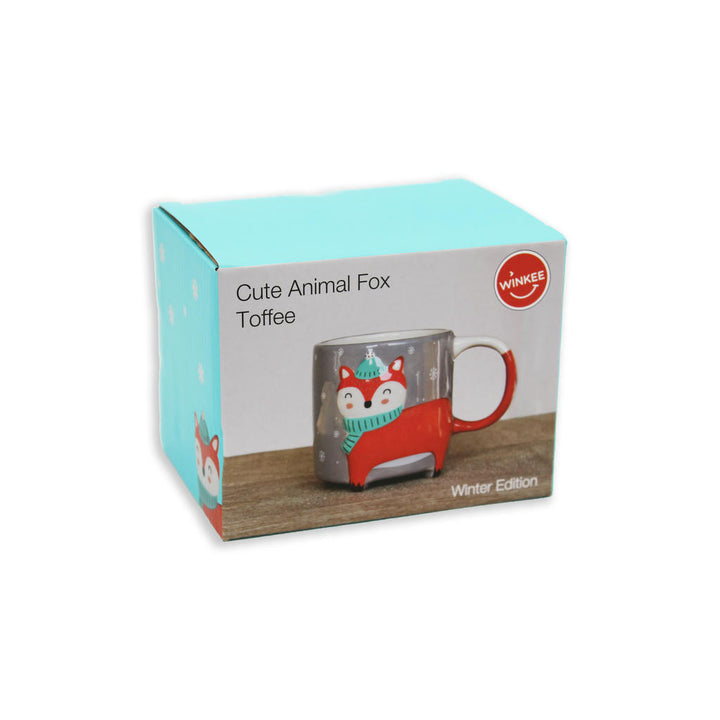 Cute Animal Kaffeebecher Winter Edition Fuchs – winterlicher Keramikbecher mit liebevollem Design