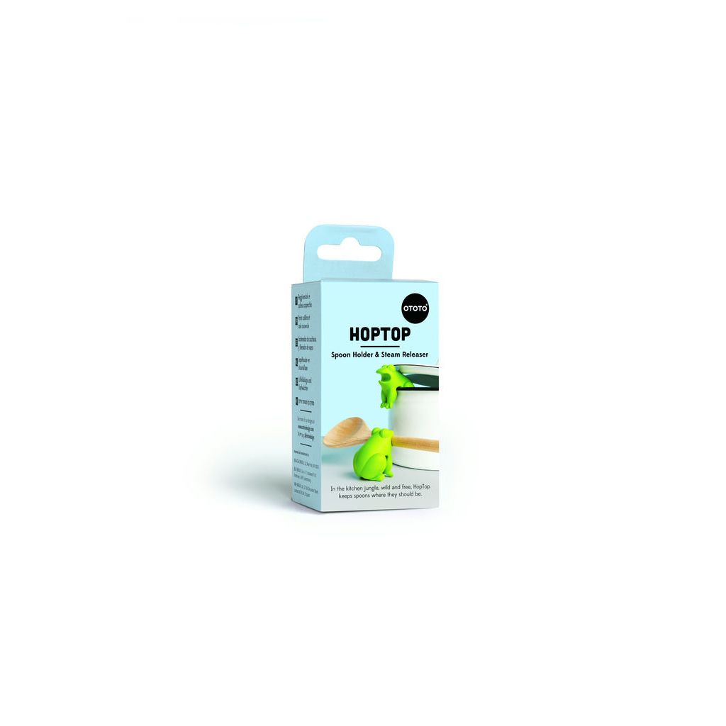 HopTop Löffelhalter und Topfwächter – praktischer Küchenhelfer aus Silikon in Frosch Design