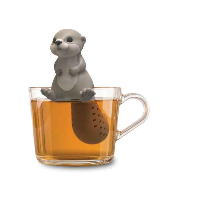 Otter Tee Ei aus Silikon – niedliches Teesieb für losen Tee mit praktischem Halt