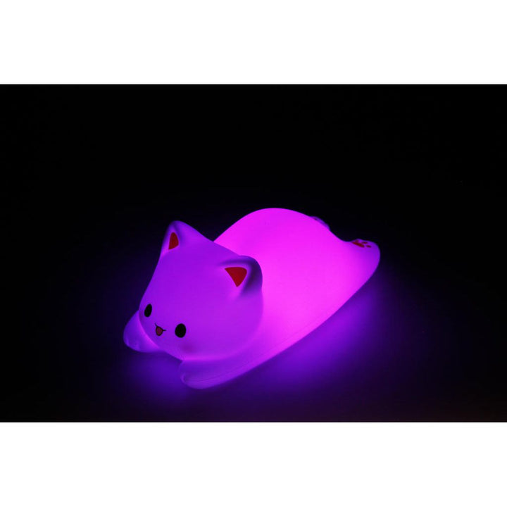 Silikon Nachtlicht schlafende Katze – sanfte LED Lampe mit Farbwechsel und Touch Funktion