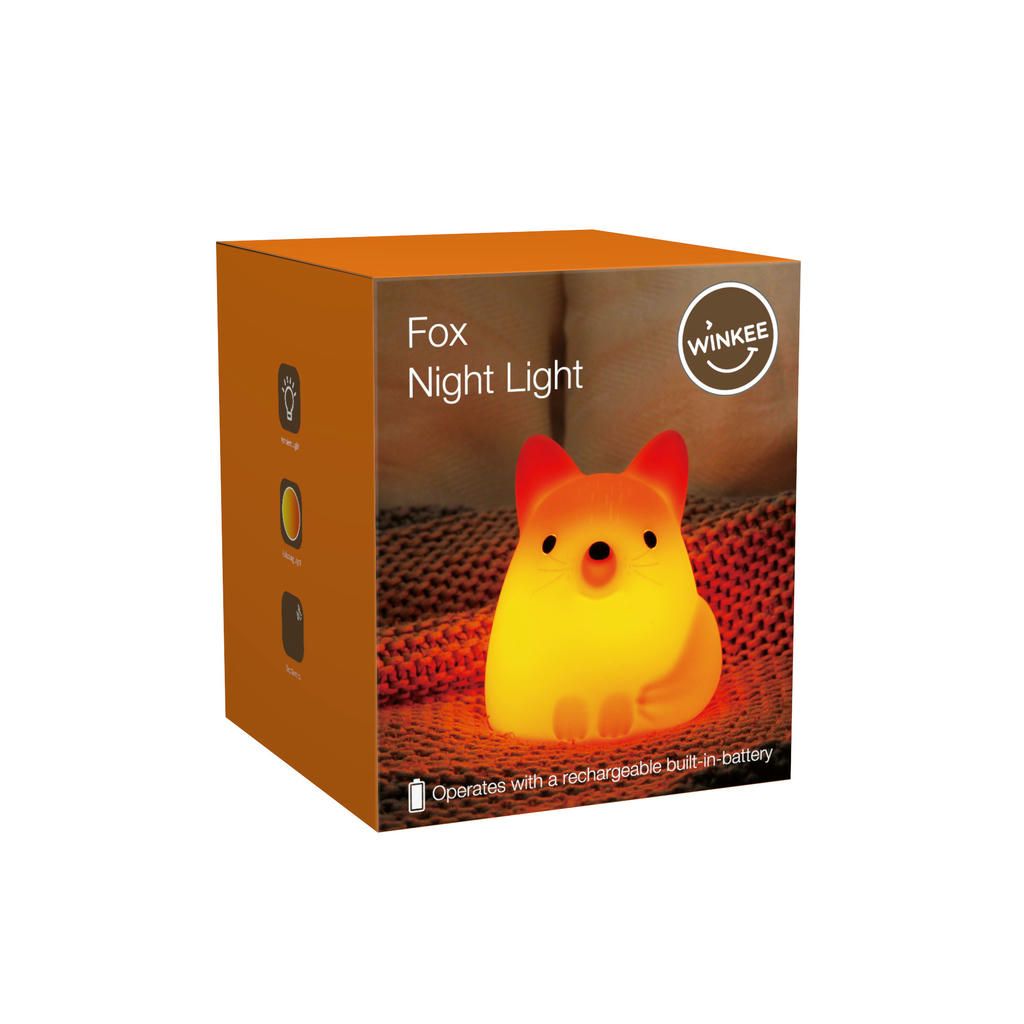 Silikon Nachtlicht Fuchs – warmes LED Licht mit Farbwechsel und Touch Funktion
