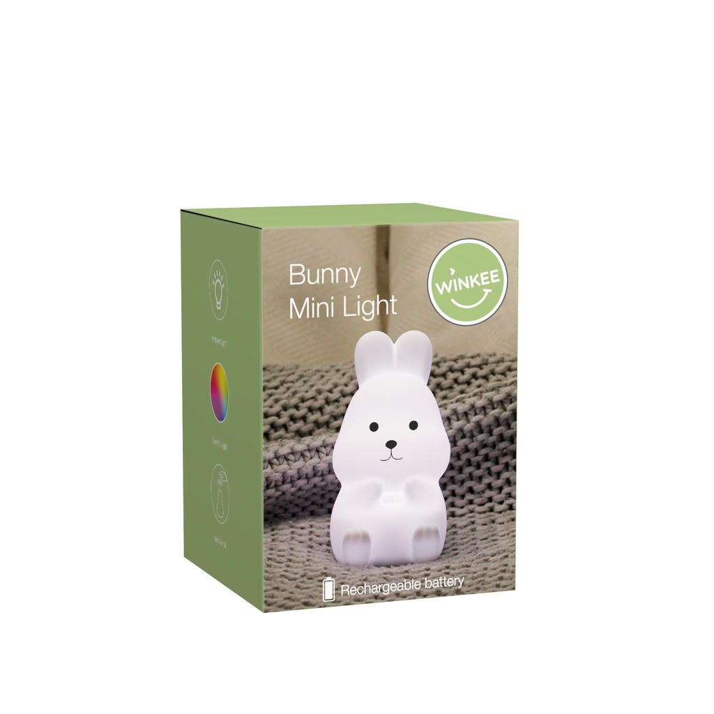 Mini Nachtlicht Hase – niedliches LED Nachtlicht aus Silikon mit Farbwechsel