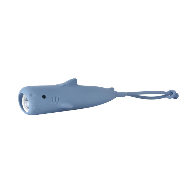 Taschenlampe Hai aus Silikon mit Akku – coole LED Leuchte im maritimen Design