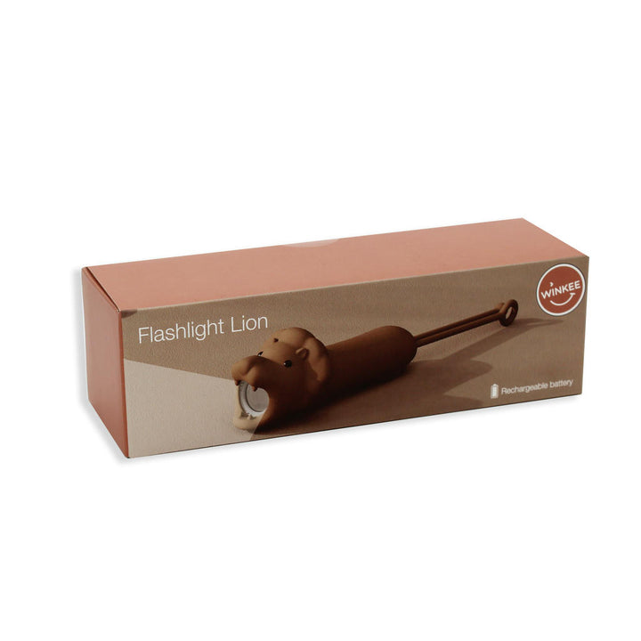 Taschenlampe Löwe aus Silikon mit Akku – kraftvolle LED Leuchte im Tierdesign