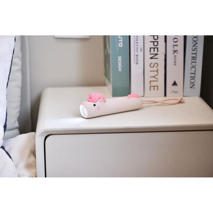 Taschenlampe Einhorn aus Silikon mit Akku – magische LED Leuchte für Kinder und unterwegs
