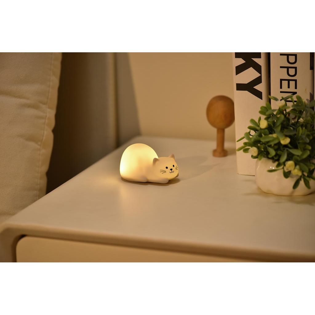 Tiny Nachtlicht Katze – niedliches Mini Nachtlicht aus Silikon mit Farbwechsel