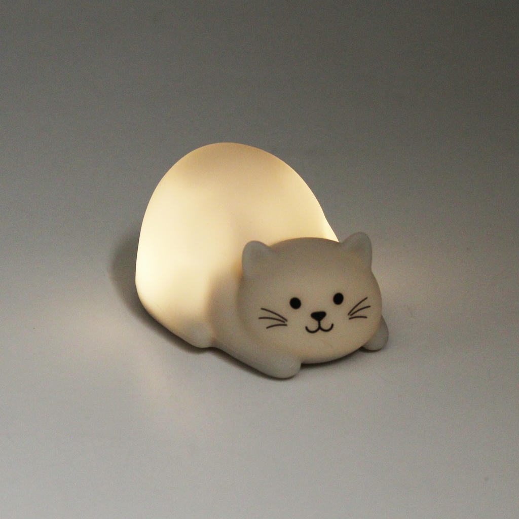 Tiny Nachtlicht Katze – niedliches Mini Nachtlicht aus Silikon mit Farbwechsel