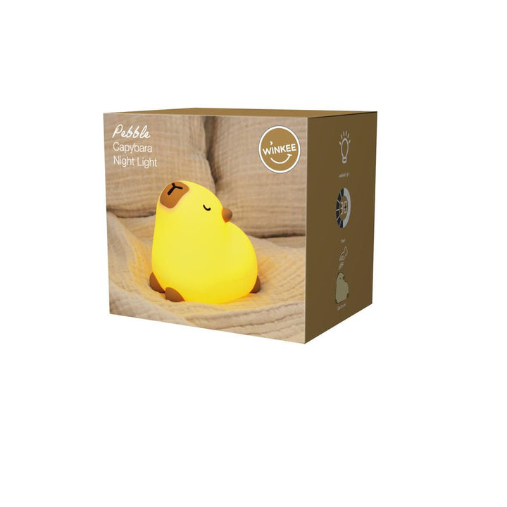 Silikon Nachtlicht Capybara Pebble – niedliche LED Nachtlampe mit Timer